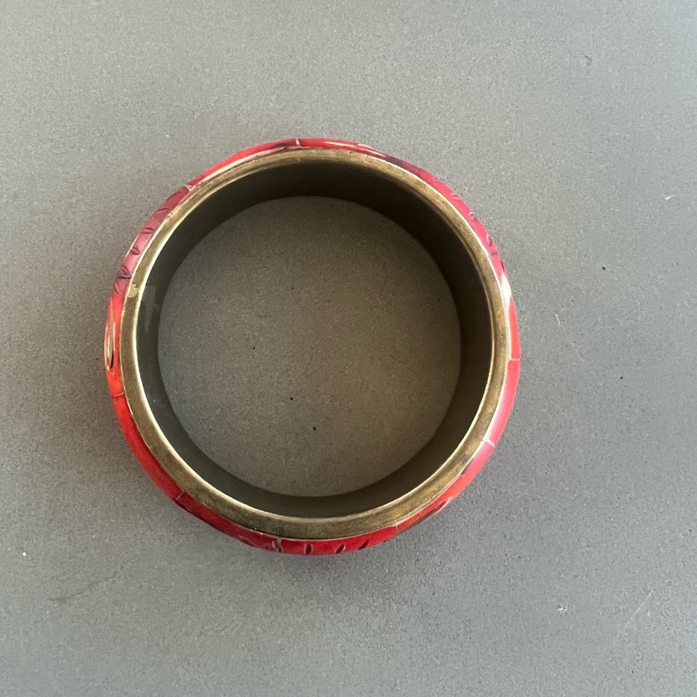 Red Bangle Bracelet - Picture 3 of 4